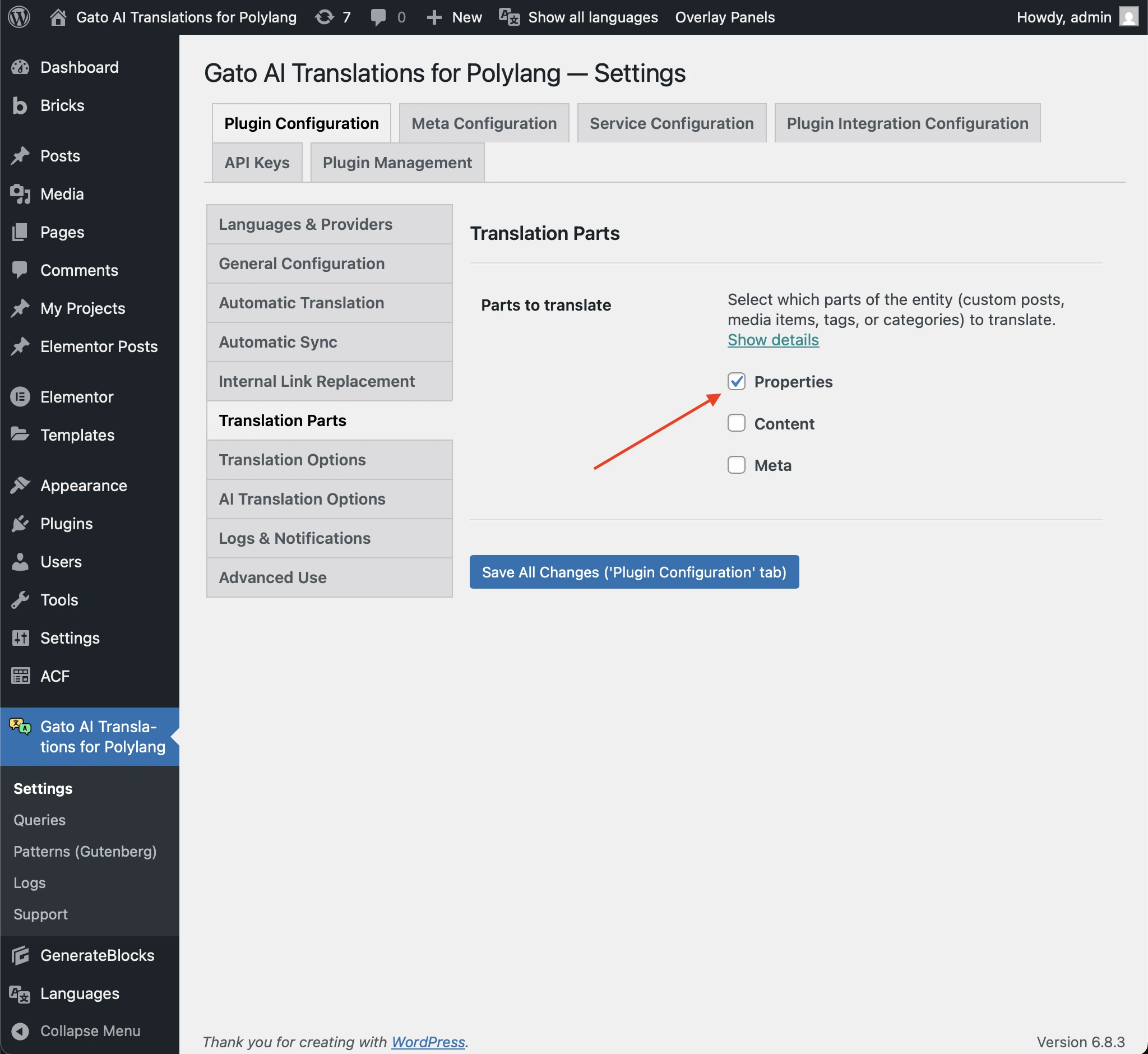 Selecting only the post title and slug for translation