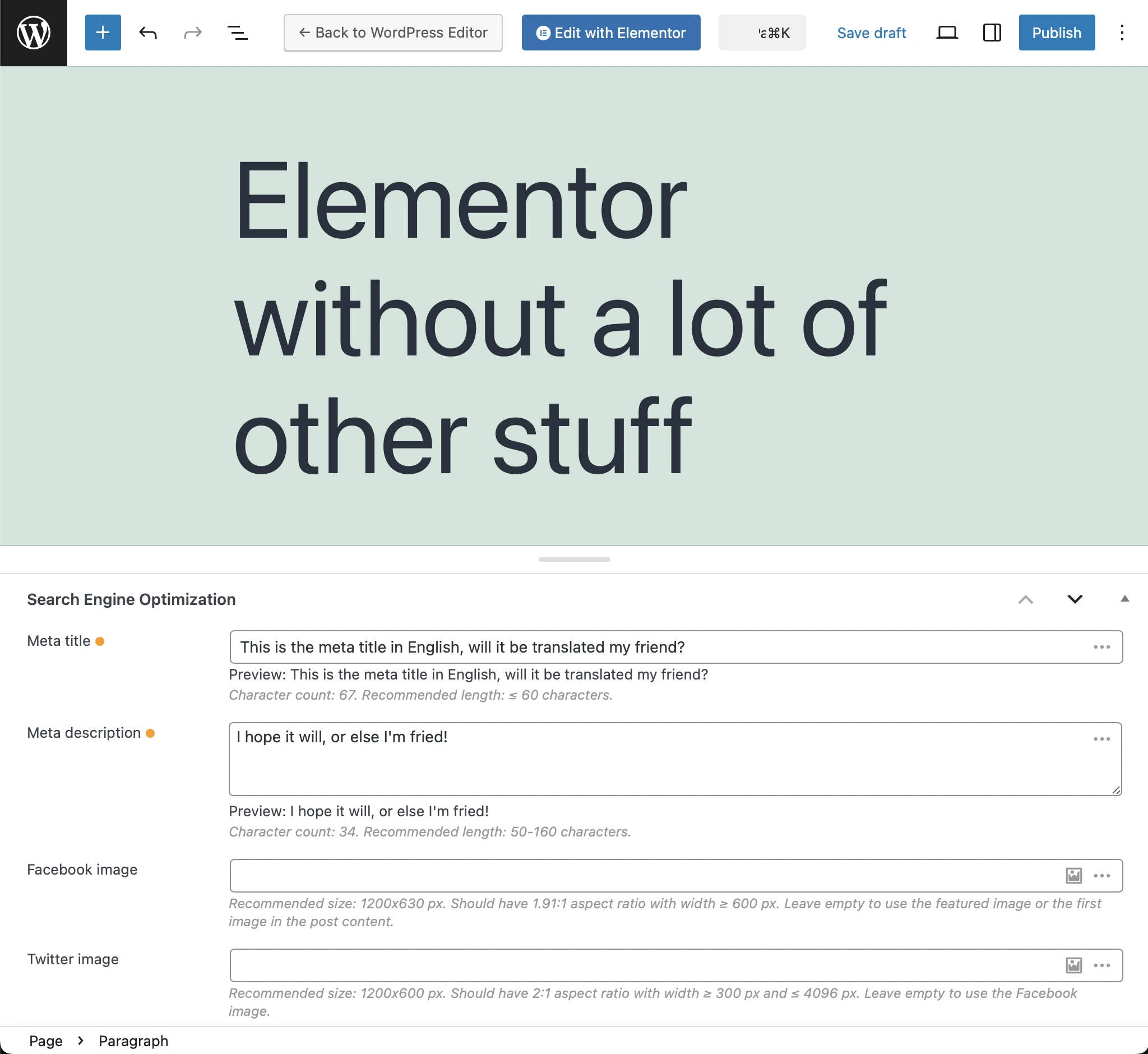 Origin page in English, containing Slim SEO meta