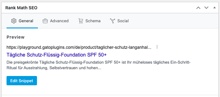 Translated SEO title and descriptions